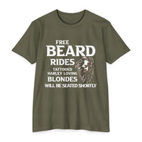 Load image into Gallery viewer, Free Beard Rides Bear Graphic T-Shirt